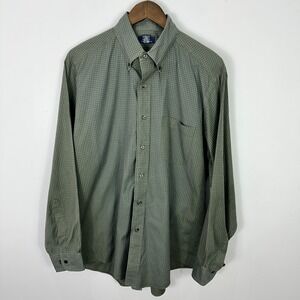 Brooks Brothers 346 Shirt M Green Check 100% Cotton Button Down Classic Preppy